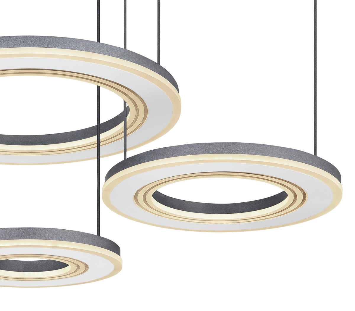 ZÁVESNÉ LED SVIETIDLO, 100/50/120 cm  - čierna/biela, Design, kov/plast (100/50/120cm)
