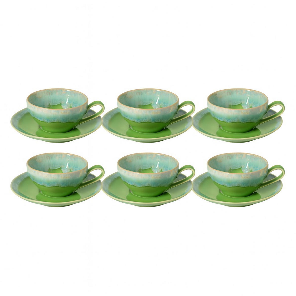 TEETASSENSET 6 STÜCK TAORMINA   - Hellgrün, Basics, Keramik - Costa Nova
