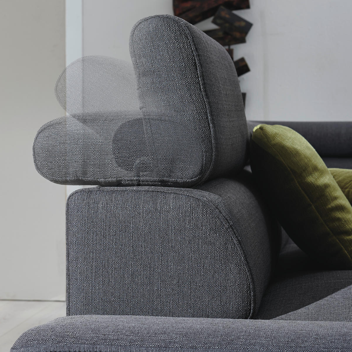 SEDEŽNA GARNITURA, tkanina antracit  - barve kroma/zelena, Design, kovina/tekstil (229/270cm) - Xora
