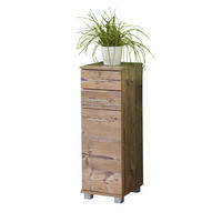 UNTERSCHRANK 30,5/89/33 cm   - Fichtefarben/Edelstahlfarben, KONVENTIONELL, Holzwerkstoff/Metall (30,5/89/33cm) - Stylife