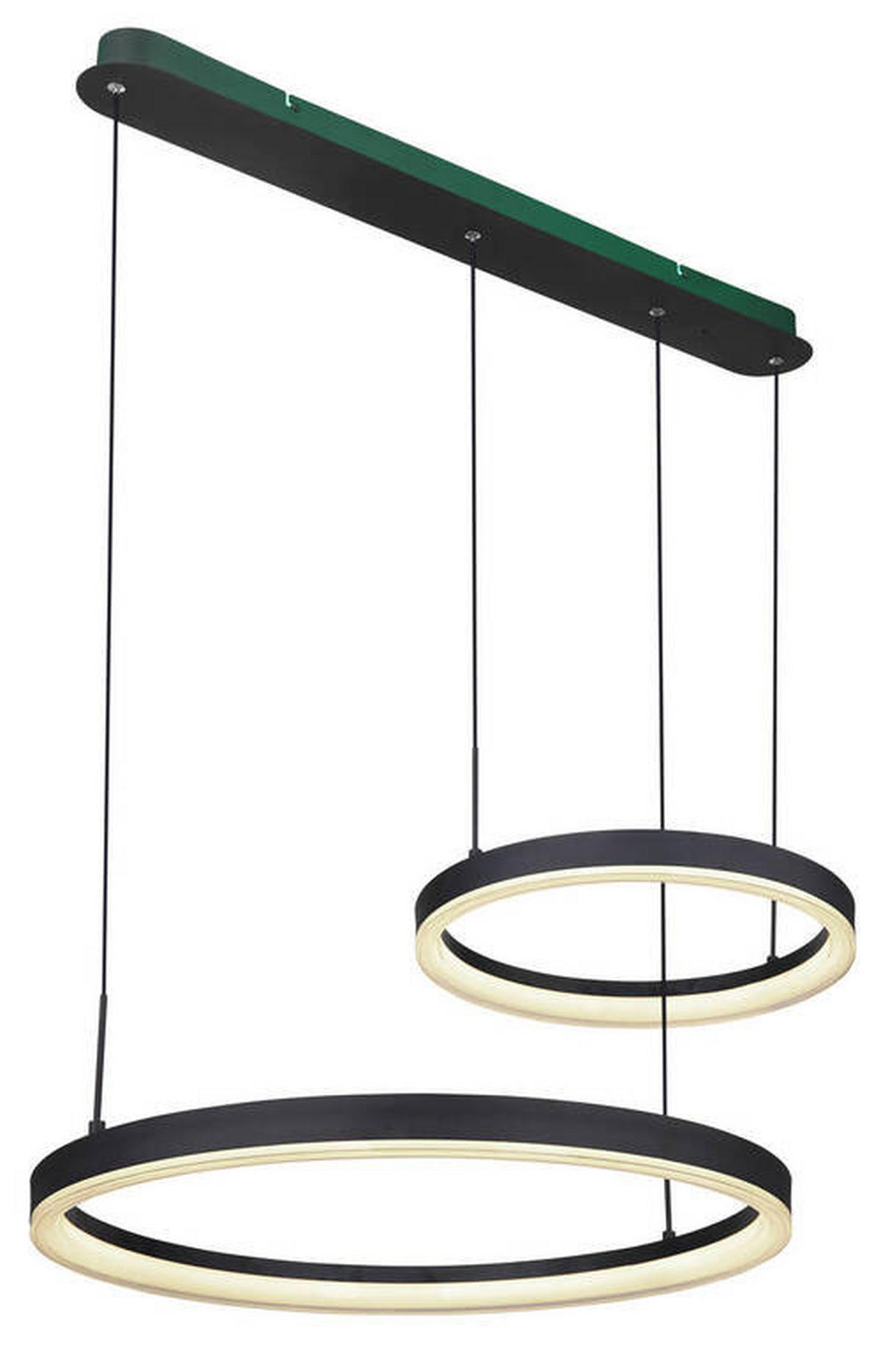 LED-HÄNGELEUCHTE 82,5/60/150 cm    - Goldfarben/Opal, Design, Kunststoff/Metall (82,5/60/150cm) - Globo