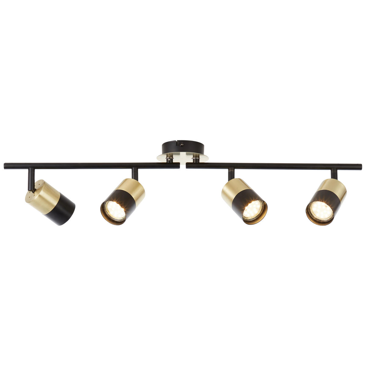 DECKENLEUCHTE Maribel 76,5/16,8/18 cm   - Messingfarben/Schwarz, Design, Metall (76,5/16,8/18cm) - Brilliant