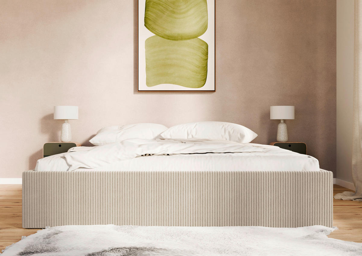 POLSTERBETT Bettkasten, Lattenrost 160/200 cm  in Cappuccino  - Schwarz/Cappuccino, Design, Holz/Textil (160/200cm) - Boxxx