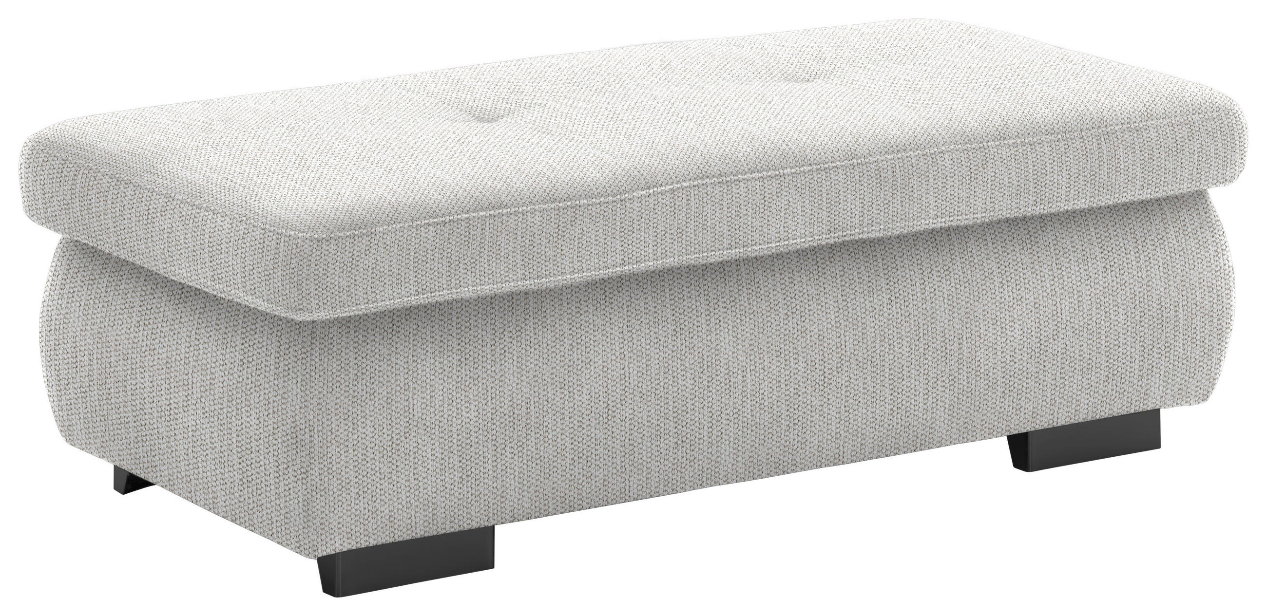HOCKER in Textil Sandfarben  - Sandfarben/Schwarz, Design, Textil/Metall (138/44/67cm) - Beldomo Style