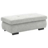 HOCKER in Textil Sandfarben  - Sandfarben/Schwarz, Design, Textil/Metall (138/44/67cm) - Beldomo Style