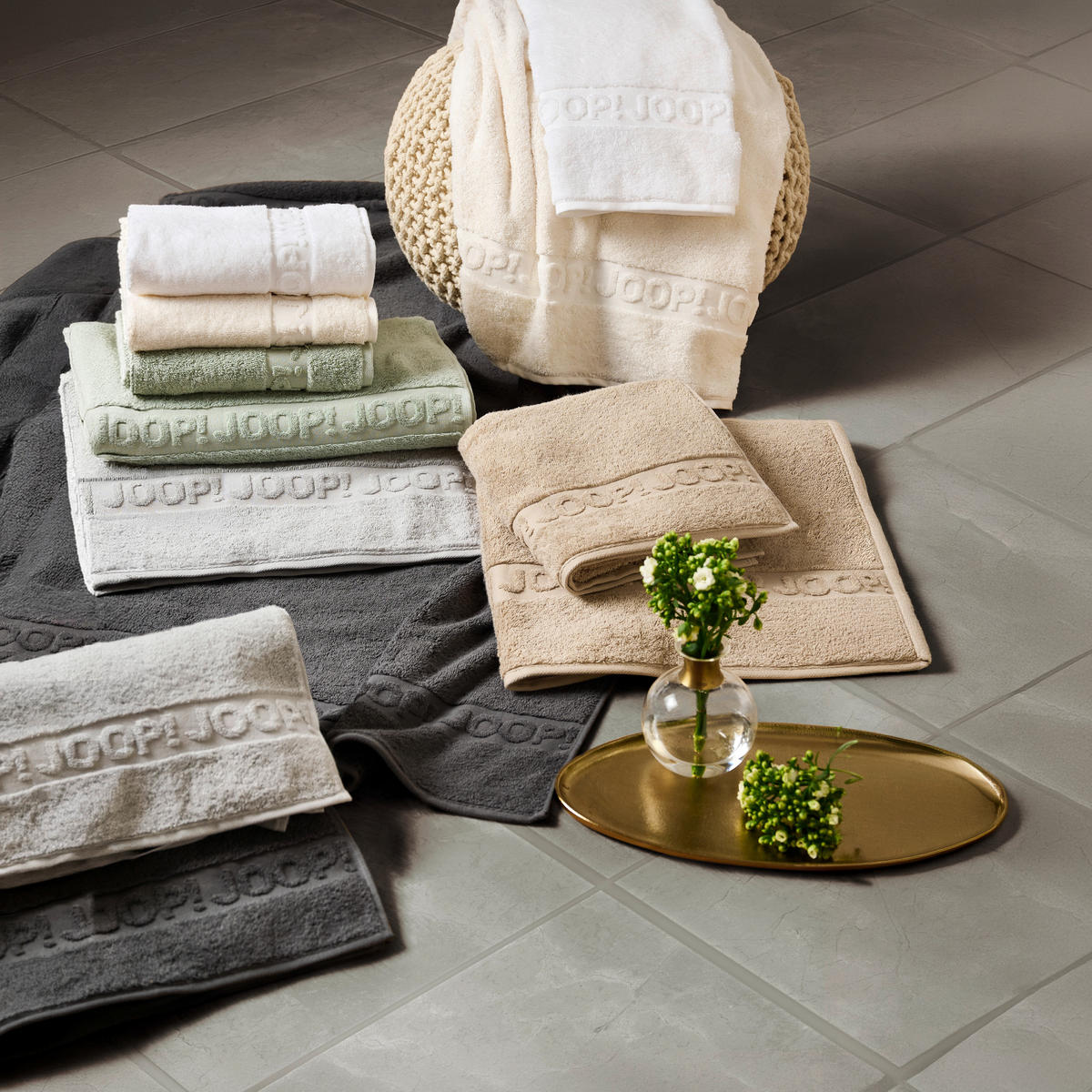 KÉZTÖRLŐ 50/100 cm fehér  - fehér, Basics, textil (50/100cm) - Joop!