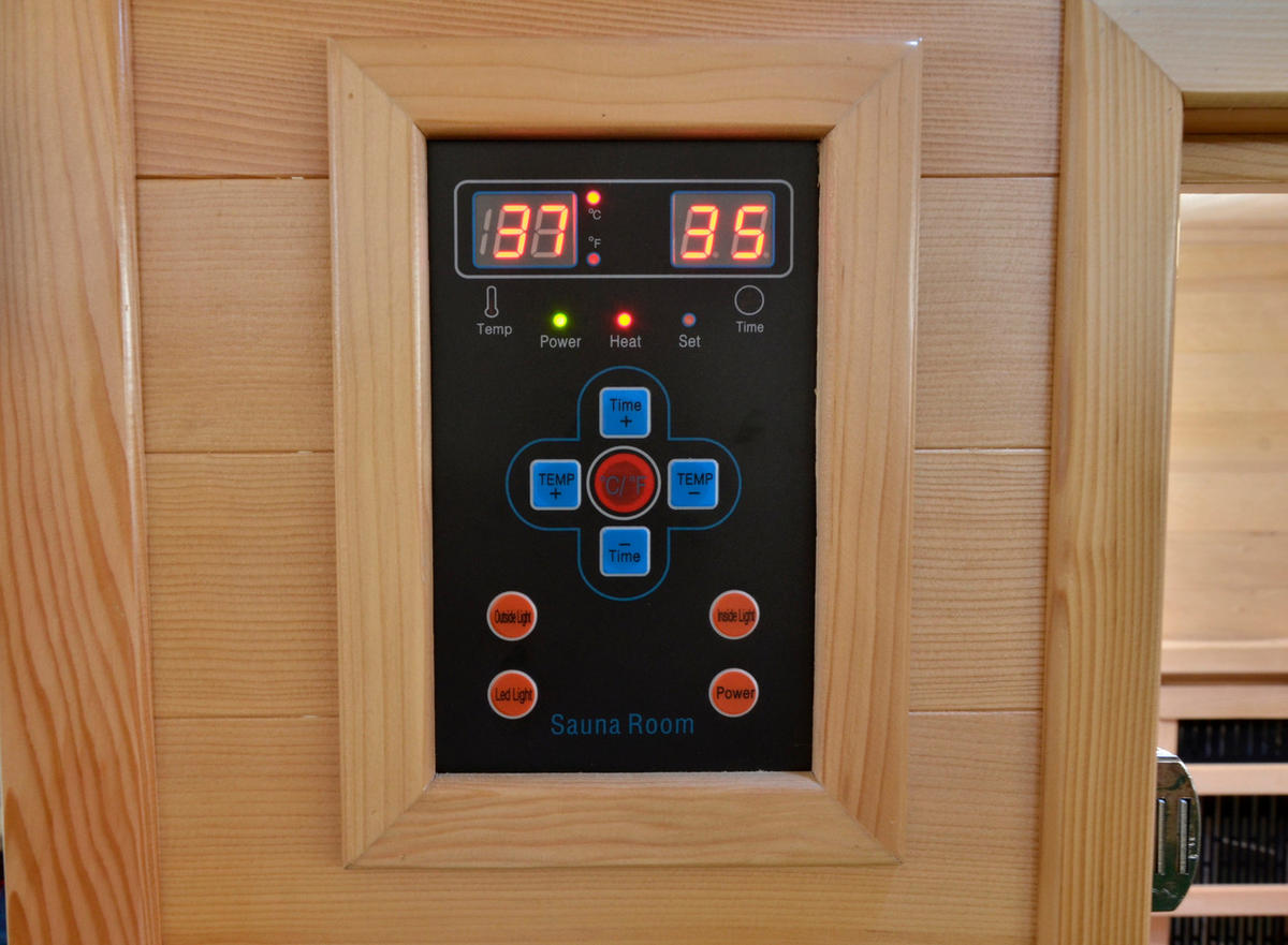 INFRAROTKABINE für 2 Personen  - Braun, Basics, Holz (120/195/120cm) - Sanotechnik
