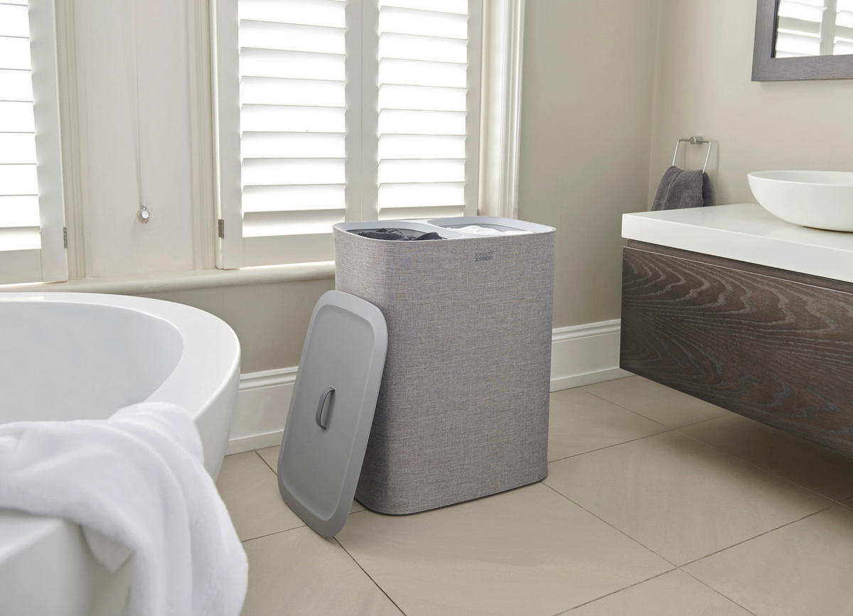 KOŠARA ZA RUBLJE      56/71/39,5 cm      - siva, Basics, tekstil (56/71/39,5cm) - Joseph Joseph