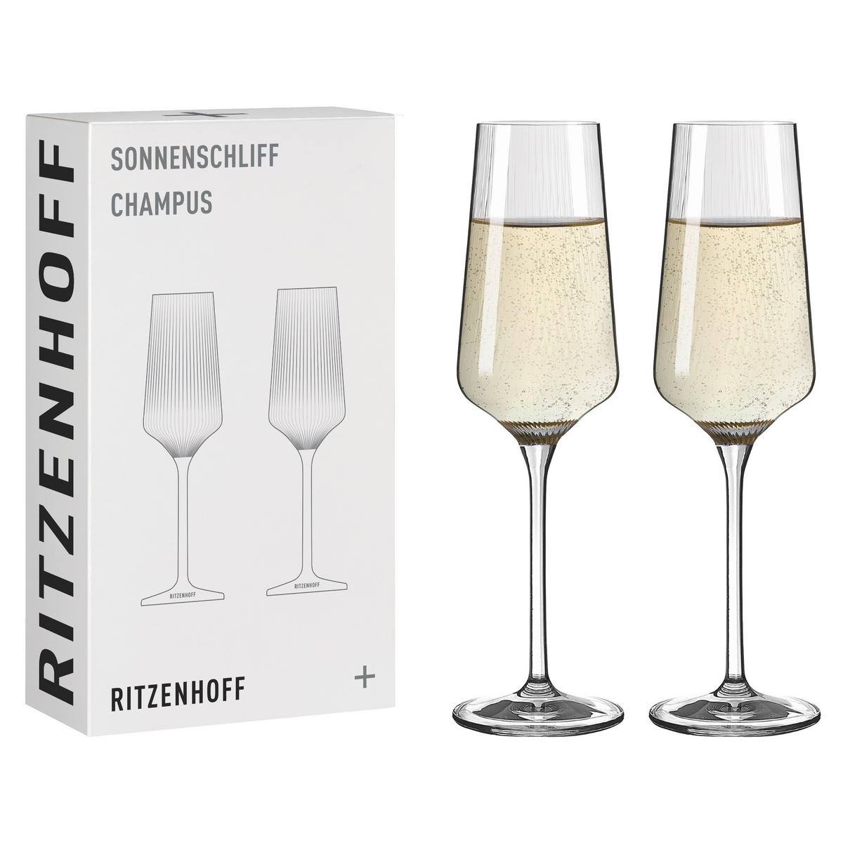 GLÄSERSET Sonnenschliff 2-teilig  - Klar, Design, Glas (6,5/22,5/6,5cm) - Ritzenhoff