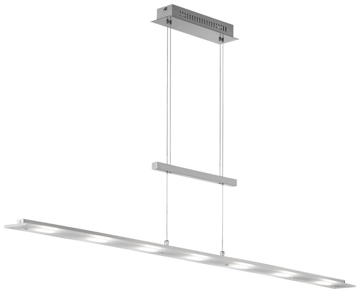LED-HÄNGELEUCHTE   135 cm  - Chromfarben/Weiss, Design, Glas/Metall (135cm) - Fischer & Honsel