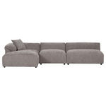 ECKSOFA in Flachgewebe Braun  - Schwarz/Braun, MODERN, Kunststoff/Textil (178/337cm) - Carryhome