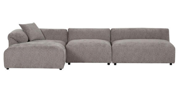 ECKSOFA Braun Flachgewebe - Schwarz/Braun, MODERN, Kunststoff/Textil (178/337cm) - Carryhome