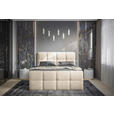 BOXBETT 140/200 cm  in Beige  - Chromfarben/Beige, Design, Holz/Holzwerkstoff (140/200cm) - Esposa