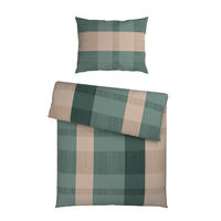 BETTWÄSCHE 2-teilig 140/200 cm  - Beige/Grün, KONVENTIONELL, Textil (140/200cm) - Esposa