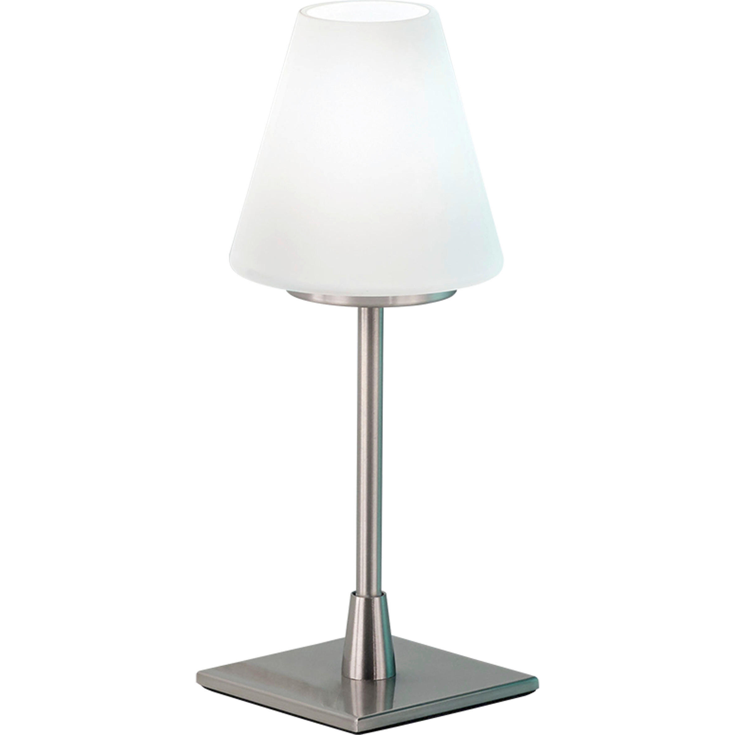LED-TISCHLEUCHTE Lucy 10/25 cm   - Weiß/Nickelfarben, Basics, Glas/Metall (10/25cm) - Fabas Luce