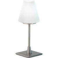 LED-TISCHLEUCHTE Lucy 10/25 cm   - Weiß/Nickelfarben, Basics, Glas/Metall (10/25cm) - Fabas Luce