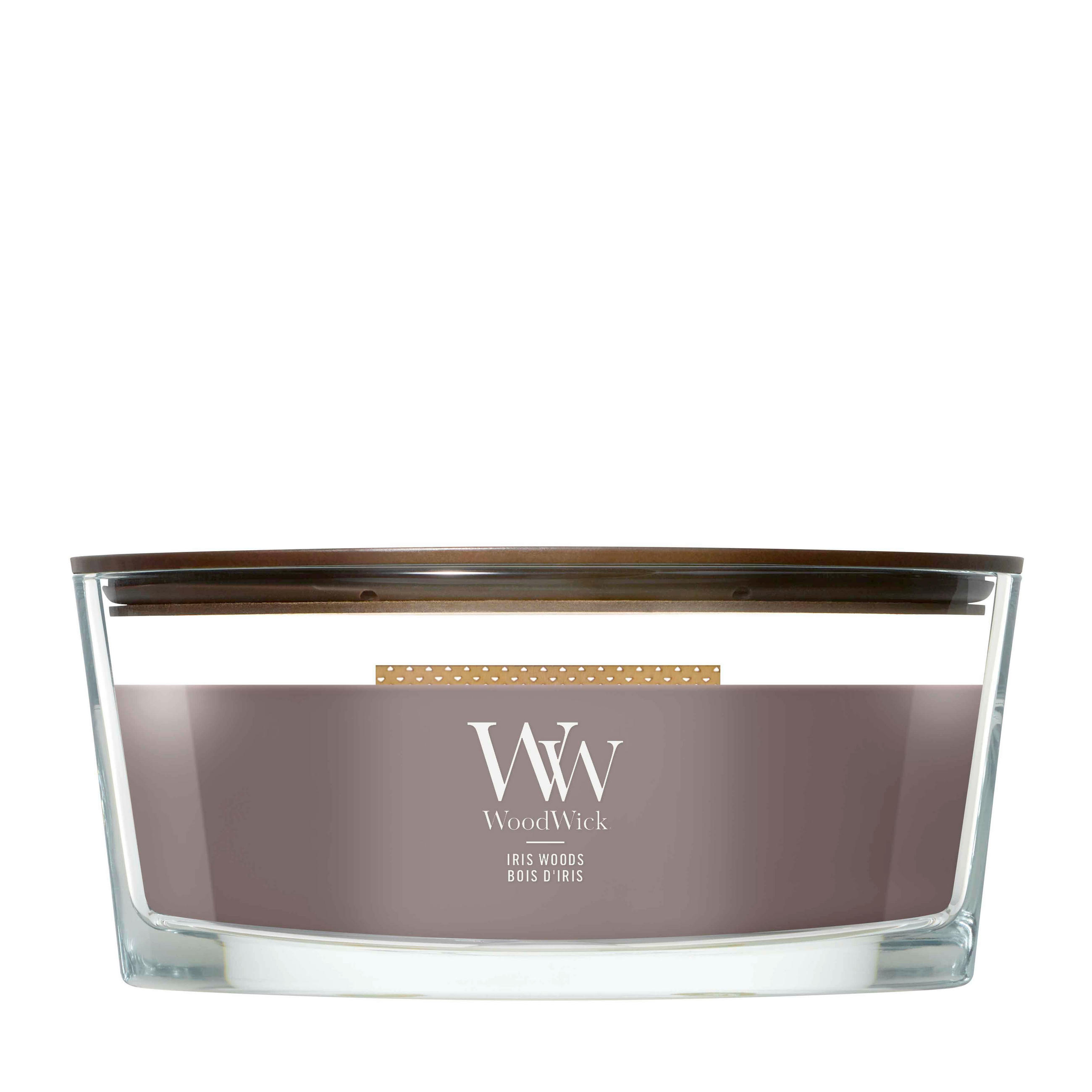 MIRISNA SVEĆA  plava  - plava, Osnovno, staklo/drvo (12/9/19cm) - WoodWick