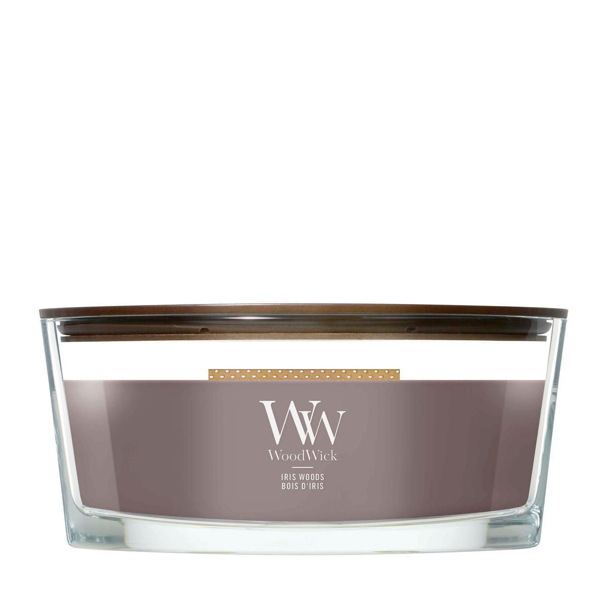 MIRISNA SVEĆA  plava  - plava, Osnovno, staklo/drvo (12/9/19cm) - WoodWick