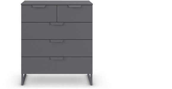 KOMMODE in 80/81/42 cm - Dunkelgrau, Design, Holzwerkstoff/Metall (80/81/42cm) - Carryhome