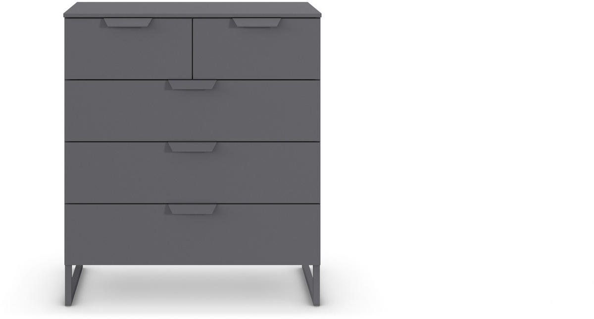 KOMMODE  in 80/81/42 cm  - Dunkelgrau, Design, Holzwerkstoff/Metall (80/81/42cm) - Carryhome