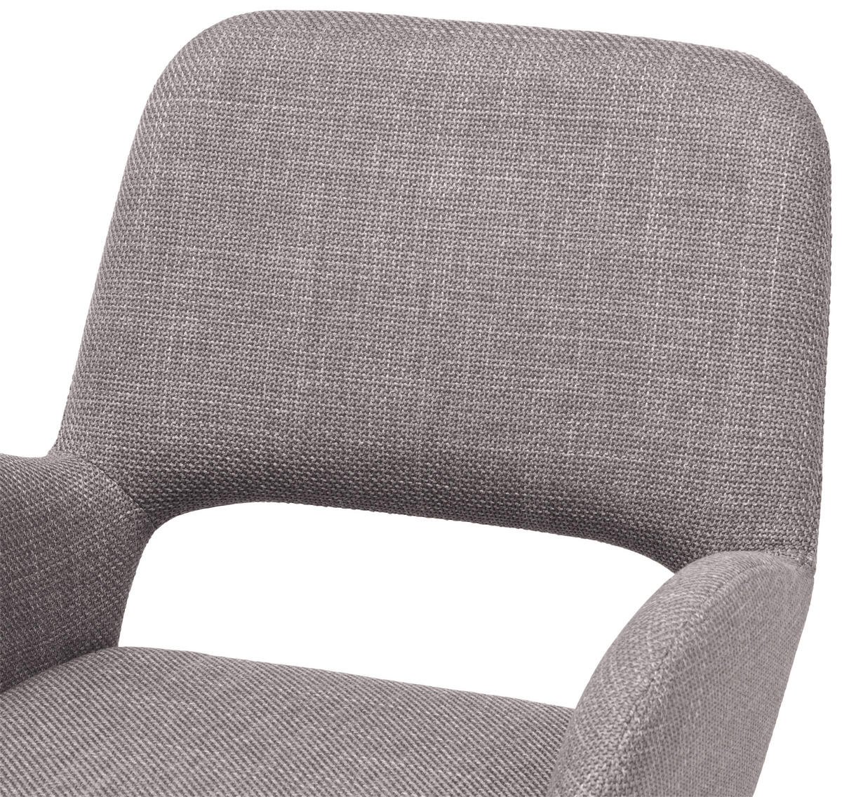 ARMLEHNSTUHL Eisen Webstoff  - Schwarz/Braun, Lifestyle, Holz/Textil (53/82/63cm) - MID.YOU