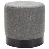 HOCKER in Metall, Textil, Holzwerkstoff Grau  - Schwarz/Grau, Trend, Holzwerkstoff/Textil (40/40/40cm) - Xora