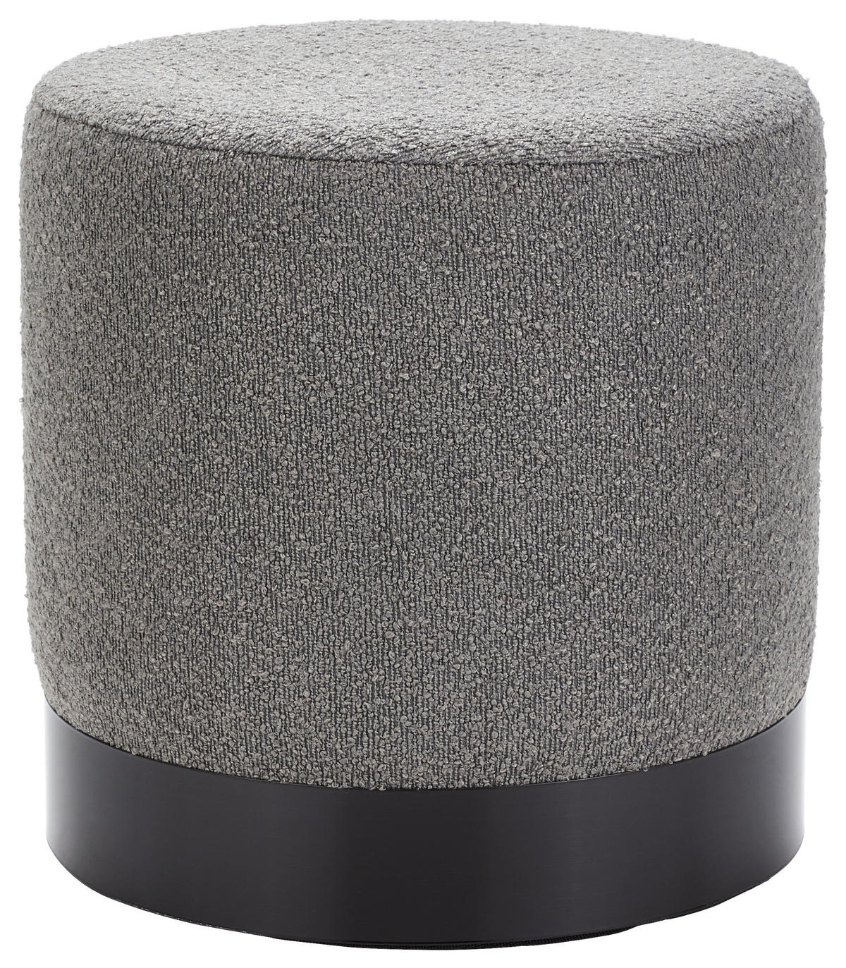 HOCKER in Metall, Textil, Holzwerkstoff Grau  - Schwarz/Grau, Trend, Holzwerkstoff/Textil (40/40/40cm) - Xora