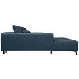ECKSOFA  in Chenille Blau  222/279 cm  - Blau/Schwarz, KONVENTIONELL, Kunststoff/Textil (222/279cm) - Hom`in