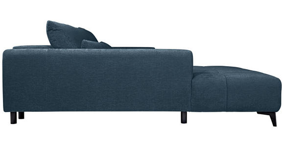 ECKSOFA  in Chenille Blau  222/279 cm  - Blau/Schwarz, KONVENTIONELL, Kunststoff/Textil (222/279cm) - Hom`in