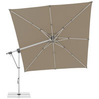 AMPELSCHIRM 300x300 cm  - Sandfarben/Hellgrau, Basics, Textil/Metall (300/300cm) - Doppler