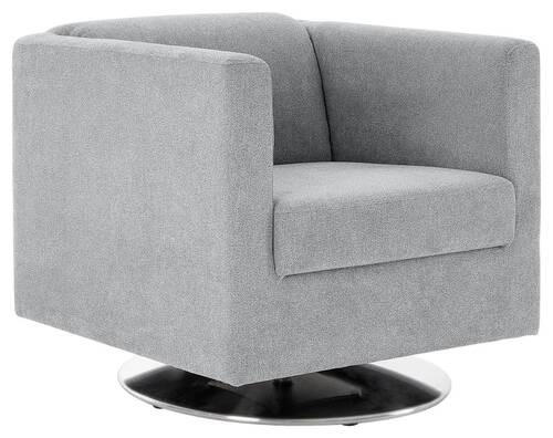 DESIGNSESSEL Mikrofaser Grau    - Chromfarben/Grau, Design, Textil/Metall (72/71/75cm) - LOOKS by W.Joop