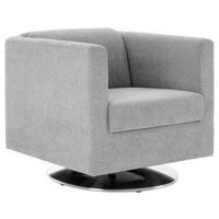 DESIGNSESSEL Mikrofaser Grau    - Chromfarben/Grau, Design, Textil/Metall (72/71/75cm) - LOOKS by W.Joop