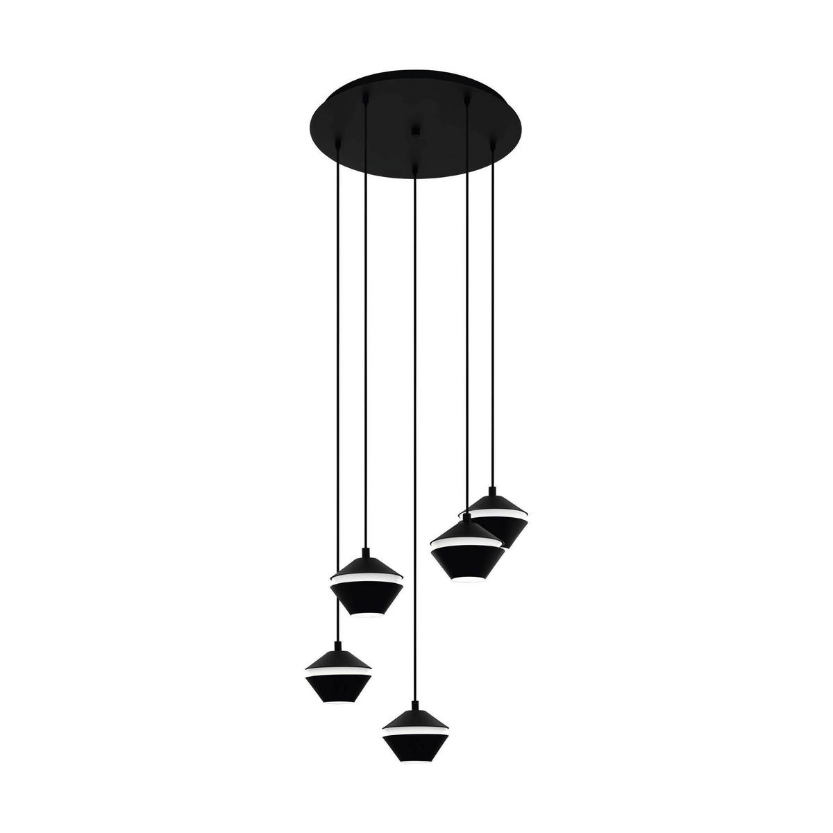 LED-HÄNGELEUCHTE 55,5/150 cm  - Schwarz/Weiß, Design, Kunststoff/Metall (55,5/150cm) - Eglo