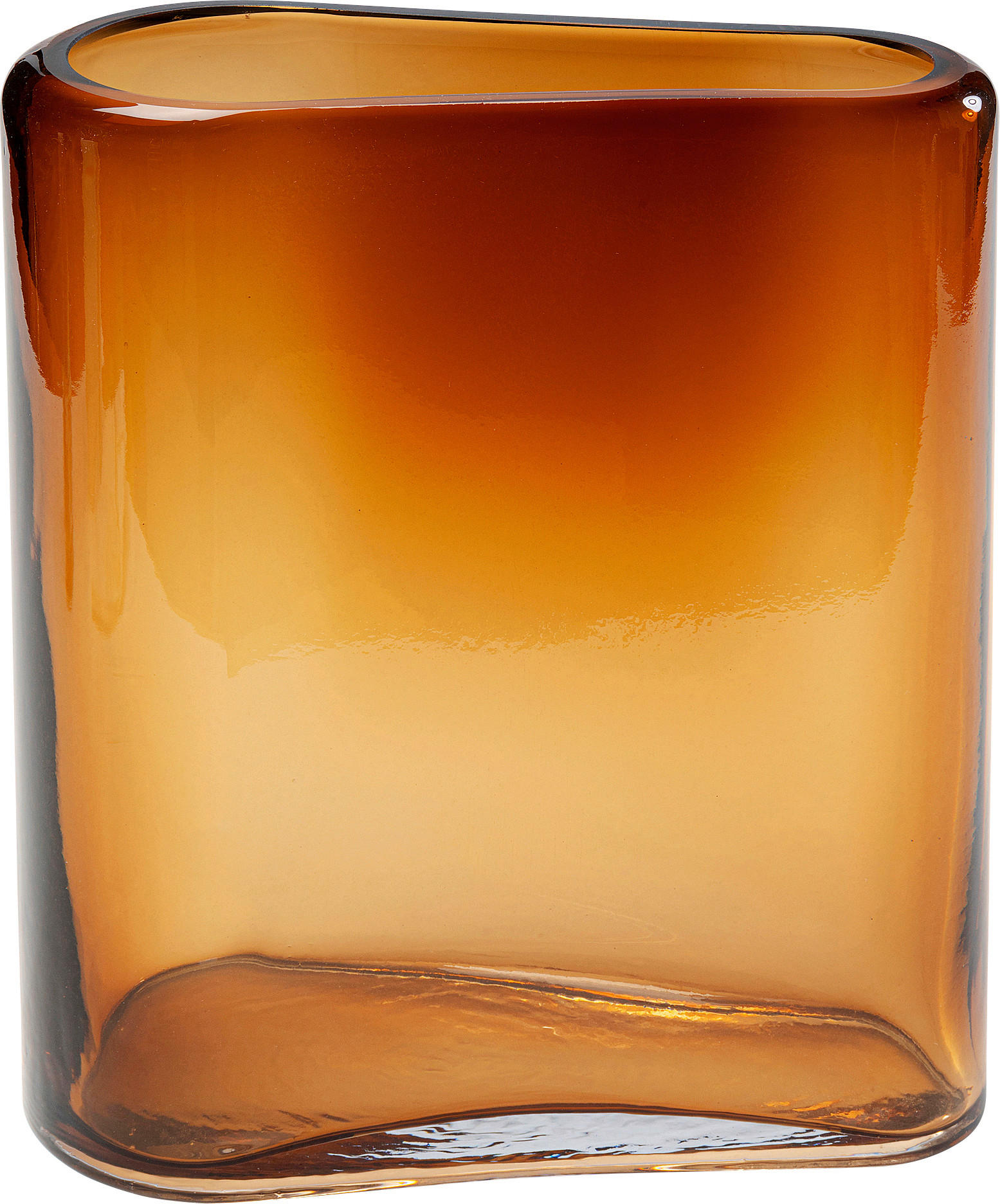 VASE  - Braun, Design, Glas (25/32/11cm) - Kare-Design