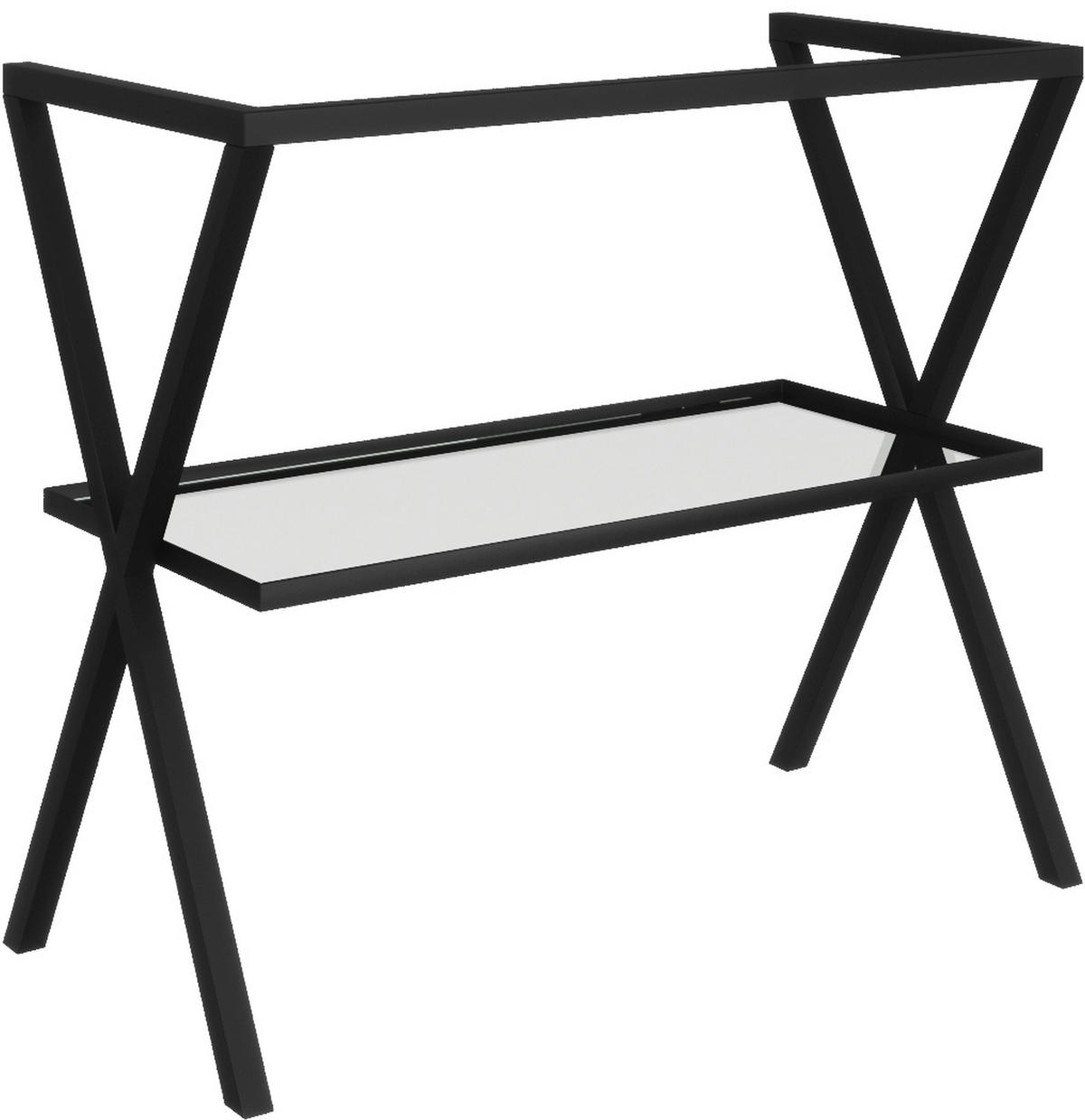 WASCHTISCHKOMBI 80 cm  - Eichefarben/Schwarz, Design, Glas/Keramik (80cm) - Voleo