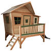 SPIELHAUS 123/12,8/152 cm  - Braun/Hellgrün, KONVENTIONELL, Holz/Kunststoff (123/12,8/152cm) - Ambia Garden