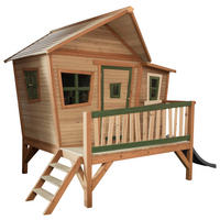 SPIELHAUS 123/12,8/152 cm  - Braun/Hellgrün, KONVENTIONELL, Holz/Kunststoff (123/12,8/152cm) - Ambia Garden