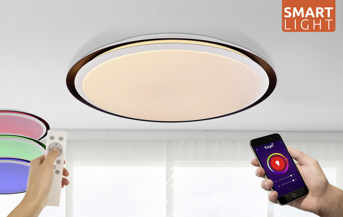 LED-DECKENLEUCHTE 40 W  56/8,5 cm    - Basics, Kunststoff/Metall (56/8,5cm) - Globo