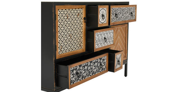 KOMMODE  in 120/84/38 cm  - Multicolor/Schwarz, ROMANTIK / LANDHAUS, Holz/Holzwerkstoff (120/84/38cm) - Landscape