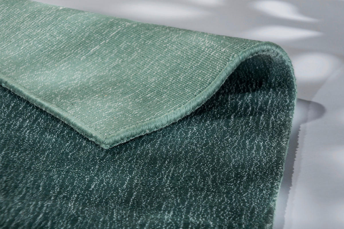 HANDWEBTEPPICH 140/200 cm Aura Grün  - Grün, KONVENTIONELL, Textil (140/200cm) - Schöner Wohnen