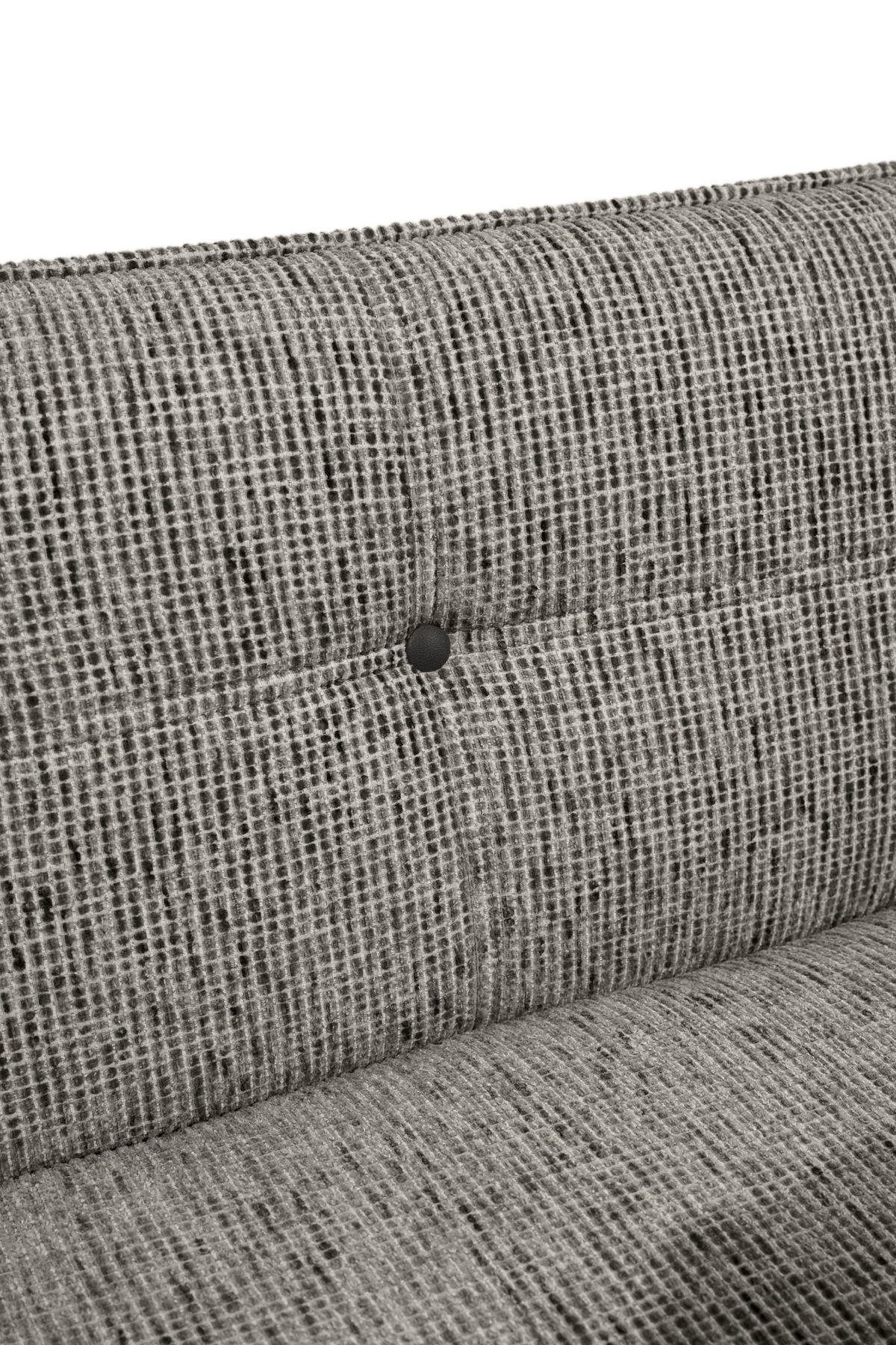SITZBANK 179/86/65 cm Chenille Anthrazit, Eichefarben Eiche massiv Holz  - Eichefarben/Eschefarben, KONVENTIONELL, Holz/Textil (179/86/65cm) - Valdera