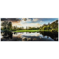 GLASBILD Wasser 125/50 cm  - Multicolor, Natur, Glas (125/50cm) - Monee