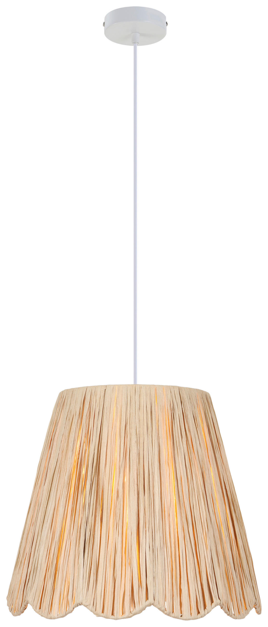 HÄNGELEUCHTE 40/120 cm   - Naturfarben/Weiß, KONVENTIONELL, Papier/Metall (40/120cm) - Collet's Monde