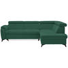 ECKSOFA in Mikrofaser Türkis  - Türkis/Schwarz, Design, Textil/Metall (260/203cm) - Stylife