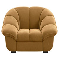 SESSEL in Chenille Senfgelb  - Senfgelb/Schwarz, KONVENTIONELL, Kunststoff/Textil (110/88/104cm) - Welnova