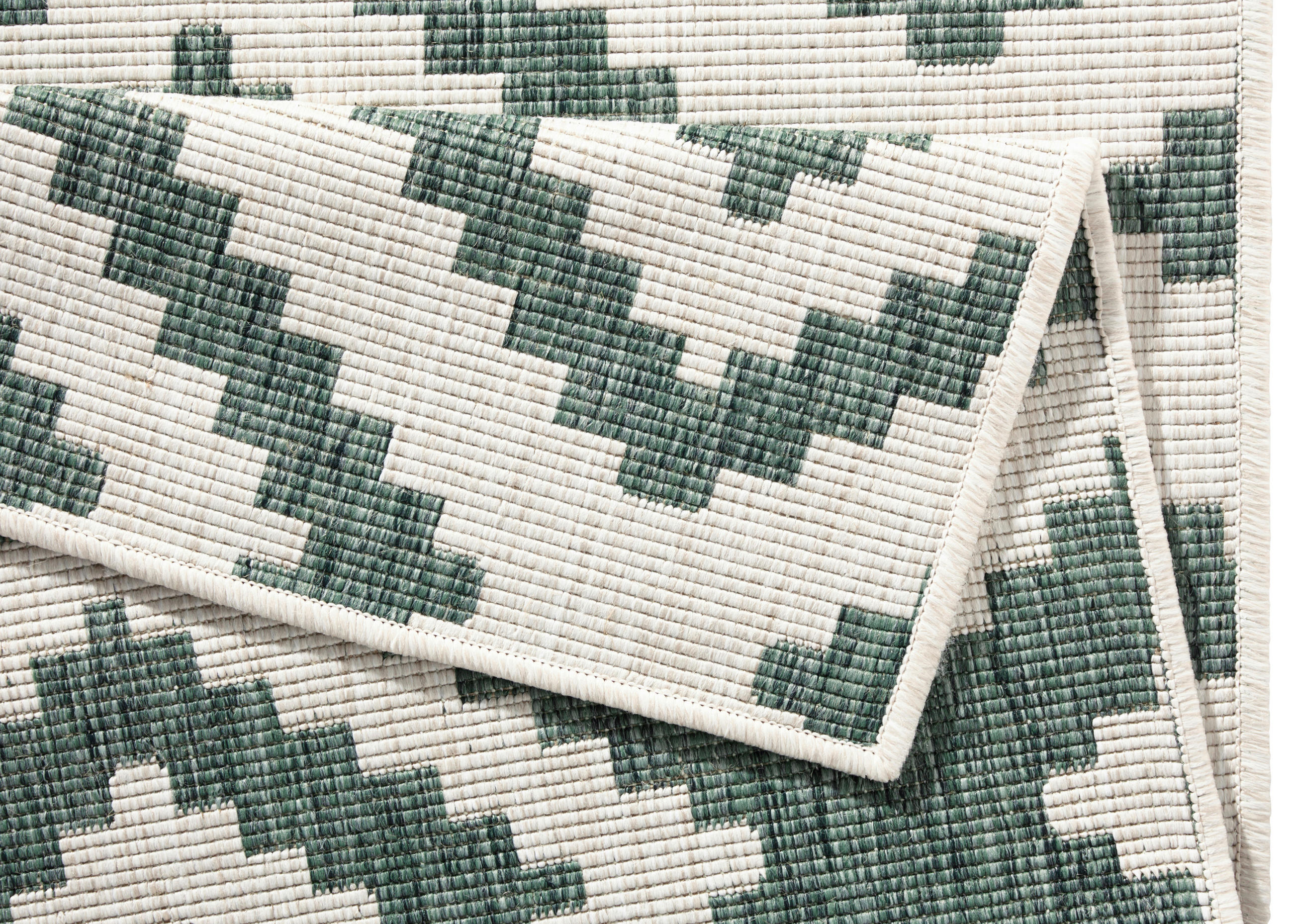 OUTDOORTEPPICH 80/250 cm Twin Creme, Grün  - Creme/Grün, Basics, Kunststoff (80/250cm)