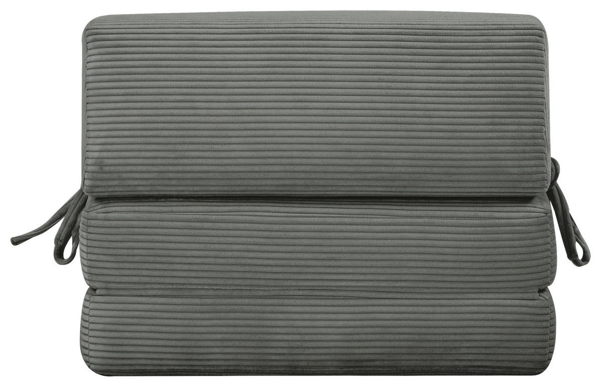 SCHLAFSESSEL in Cord Dunkelgrau  - Dunkelgrau, Design, Textil/Metall (75/58/80cm) - Livetastic