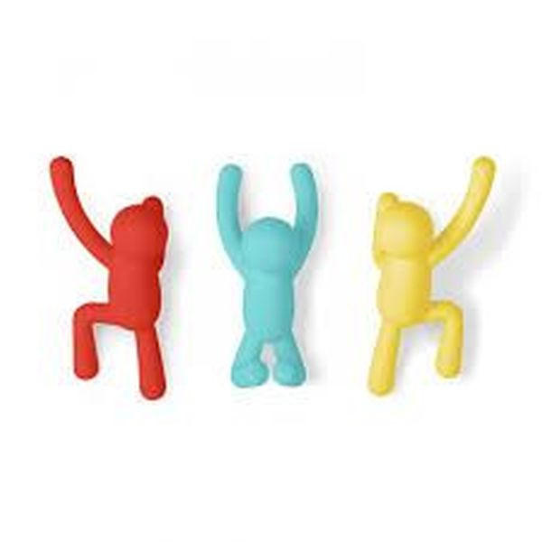 KUKA ZA ZID žuta, crvena, tirkizna metal, plastika - tirkizna/žuta, Dizajnerski, metal/plastika (7,6/16,5cm) - Umbra