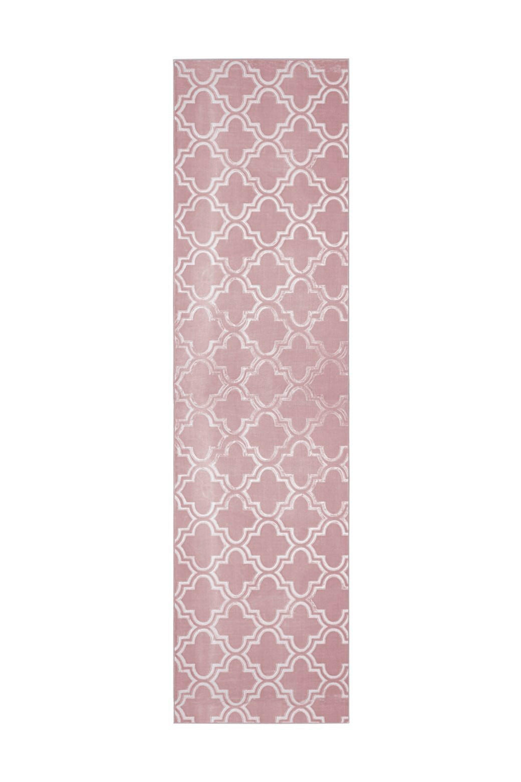 LÄUFER 80/300 cm Monroe 100 Rosa Rosa  - Rosa, KONVENTIONELL, Kunststoff/Textil (80/300cm)