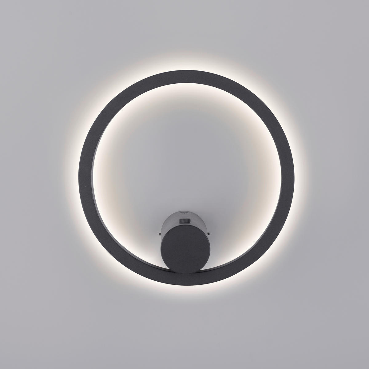 AKKU-WANDLEUCHTE 22/17,5/22 cm   - Anthrazit, Design, Kunststoff/Metall (22/17,5/22cm)